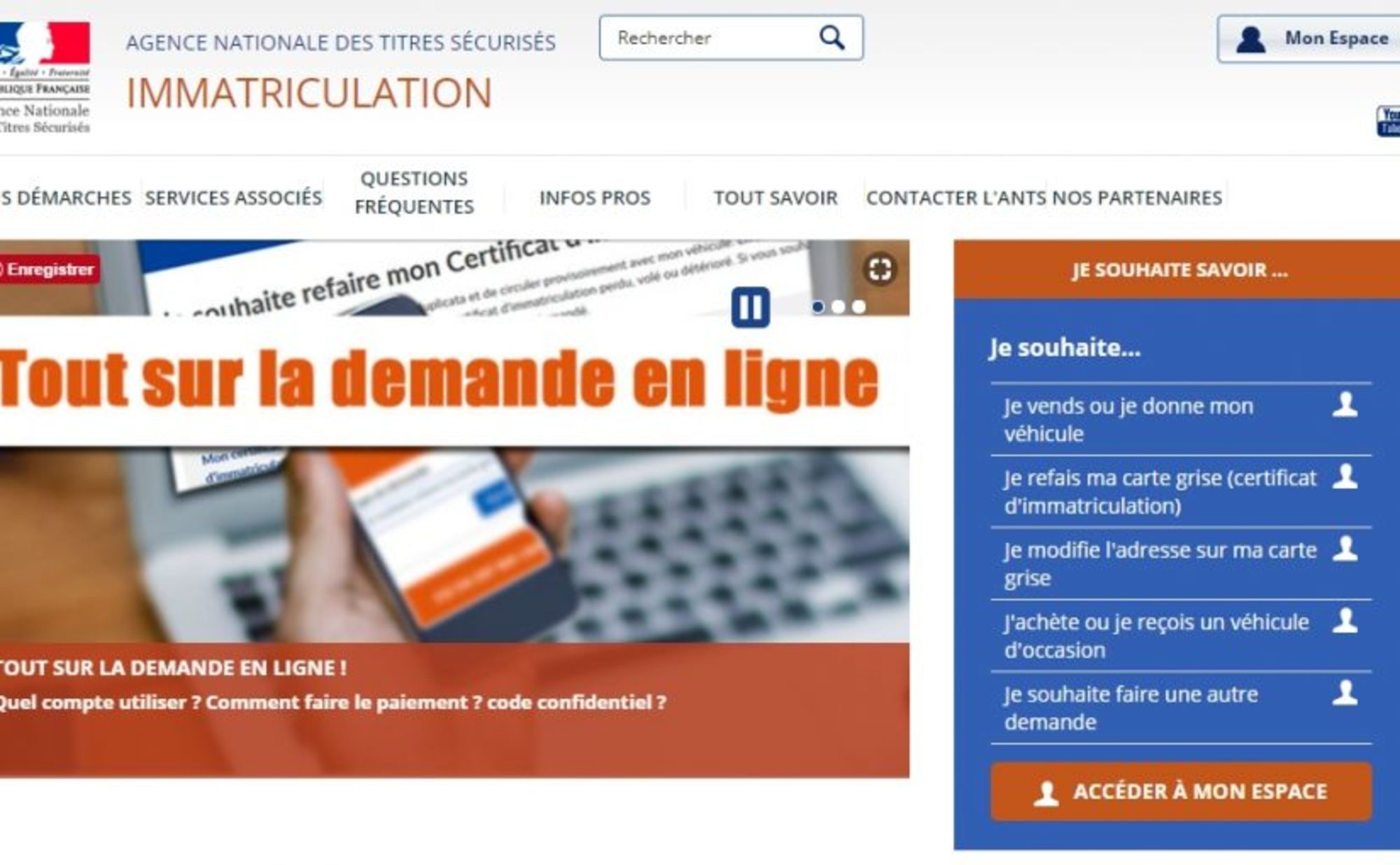 agrément SIV demande en ligne